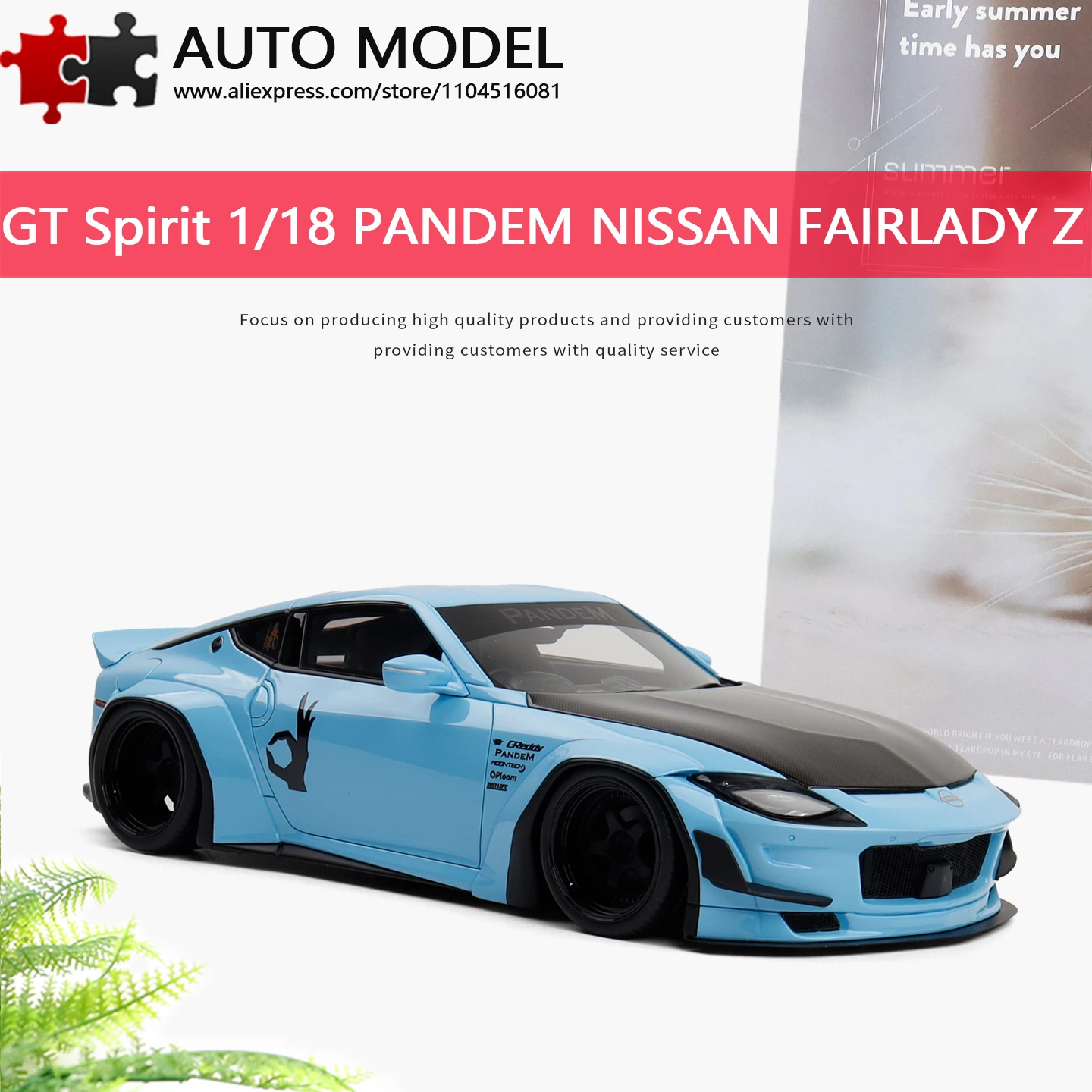 Коллекционная модель автомобиля Nissan Fairlady Z Pandem Fairlady Z Rocket Bunny, лимитированная серия Gt Spirit, масштаб 1:18, литая из смолы, статическая модель, игрушка для взрослых, подарок для мальчика
Коллекционная модель автомобиля Nissan Fairlady Z Pandem Fairlady Z Rocket Bunny, лимитированная серия Gt Spirit, масштаб 1:18, литая из смолы, статическая модель, игрушка для взрослых, подарок для мальчика