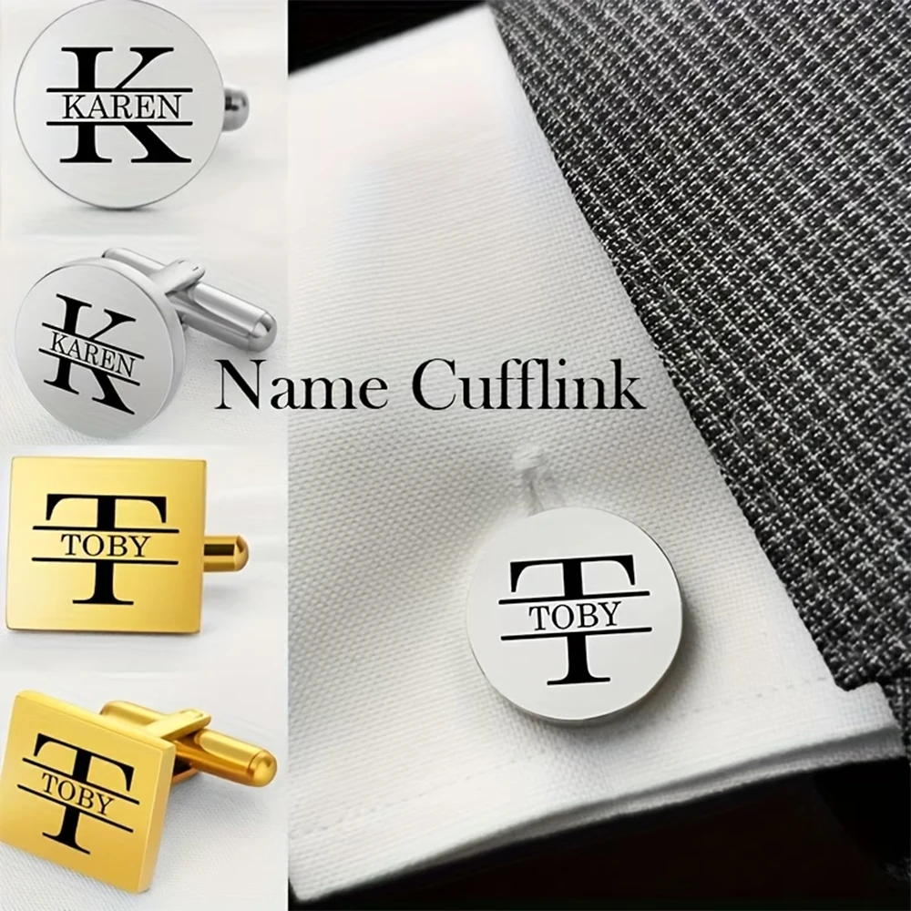 Personalized Stainless Steel Initial Name Cufflink Men Custom Best Shirt Button Black Printing Cuff Links For Wedding Party Gift
Personalized Stainless Steel Initial Name Cufflink Men Custom Best Shirt Button Black Printing Cuff Links For Wedding Party Gift