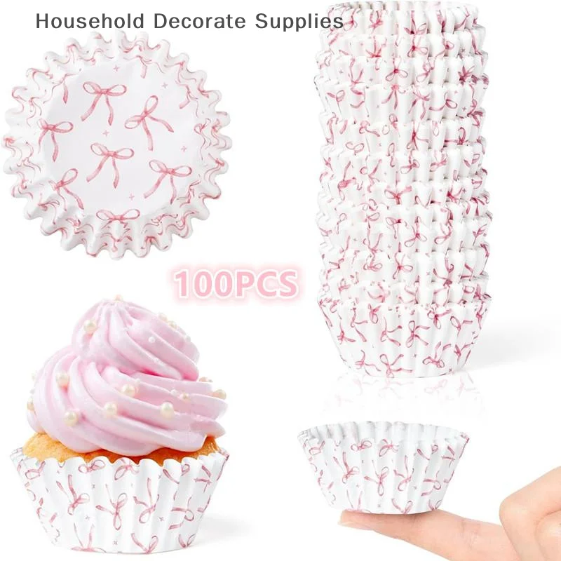 100Pcs Mini Pink Bowknot Cake Paper Liners Baking Muffin Cake Chocalate Cupcake Cases Cup Party Tray Cake Mold Decorating Tool
100Pcs Mini Pink Bowknot Cake Paper Liners Baking Muffin Cake Chocalate Cupcake Cases Cup Party Tray Cake Mold Decorating Tool