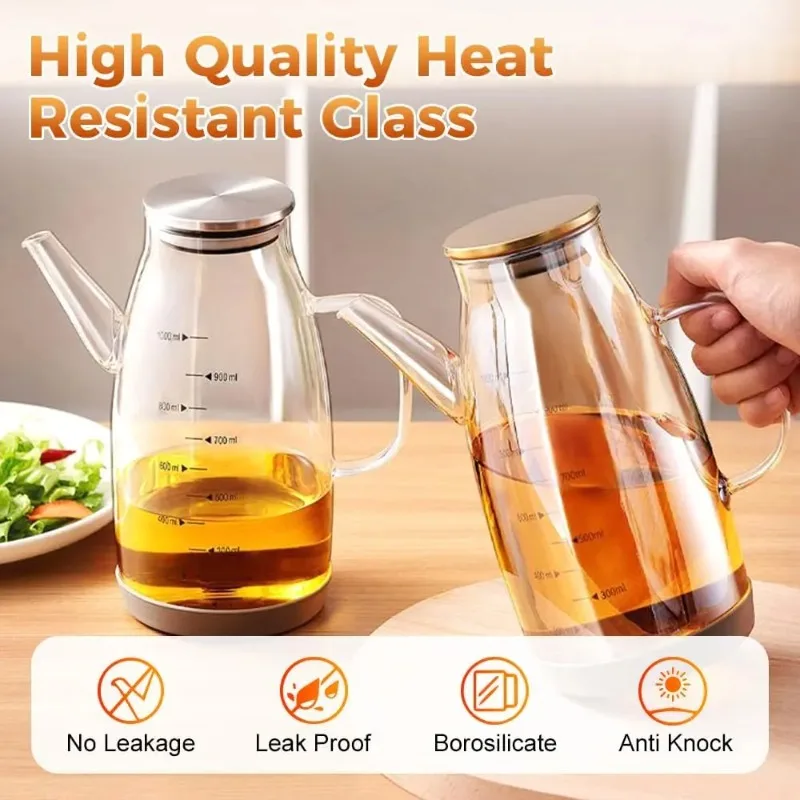 Стеклянный масляный горшок на 600/800/1000 мл для бутылки с градуированной крышкой из нержавеющей стали, противопротекающая противоскользящая бутылка для масла, кухня
Стеклянный масляный горшок на 600/800/1000 мл для бутылки с градуированной крышкой из нержавеющей стали, противопротекающая противоскользящая бутылка для масла, кухня