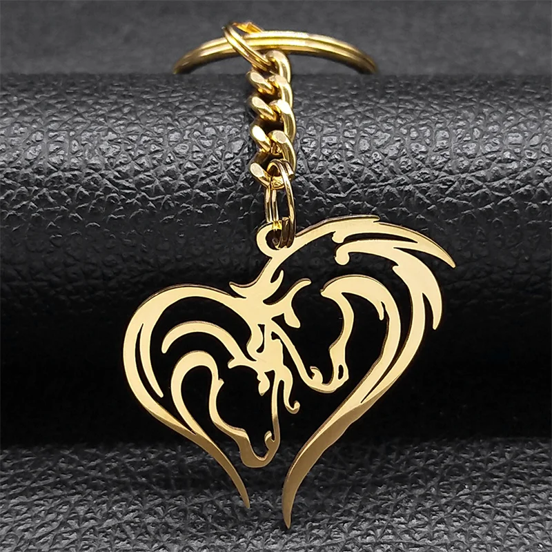 Love Heart Couple Horse Bag Charm for Women Men Stainless Steel Silver Color Animal Pendant Key Chain Jewelry porte cle K3218S01
Love Heart Couple Horse Bag Charm for Women Men Stainless Steel Silver Color Animal Pendant Key Chain Jewelry porte cle K3218S01