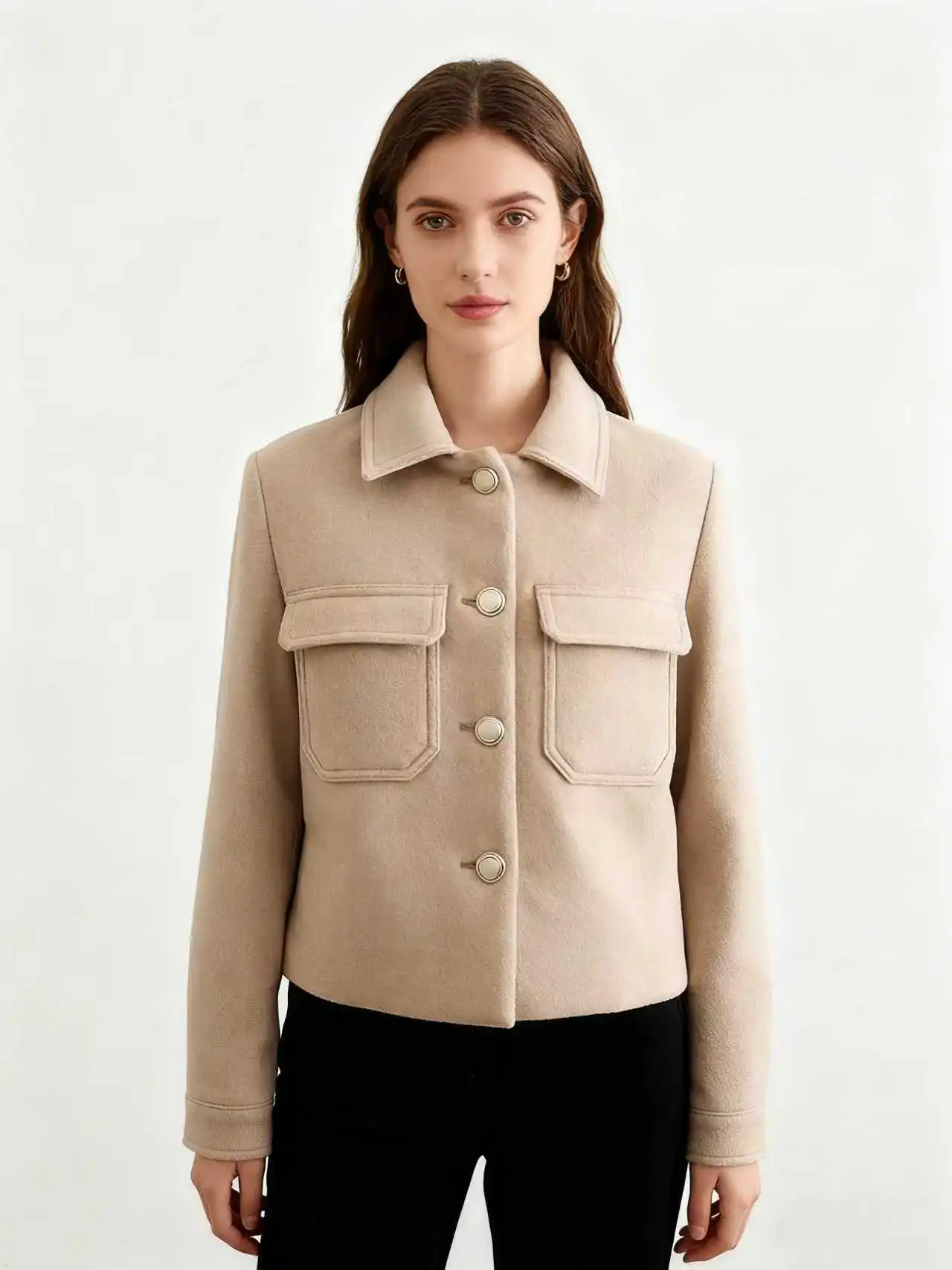 Осень/зима 2023, новинка, повседневная флип-сумка в стиле Old Money, куртка с откидным воротником и металлическими пуговицами, пальто
Осень/зима 2023, новинка, повседневная флип-сумка в стиле Old Money, куртка с откидным воротником и металлическими пуговицами, пальто