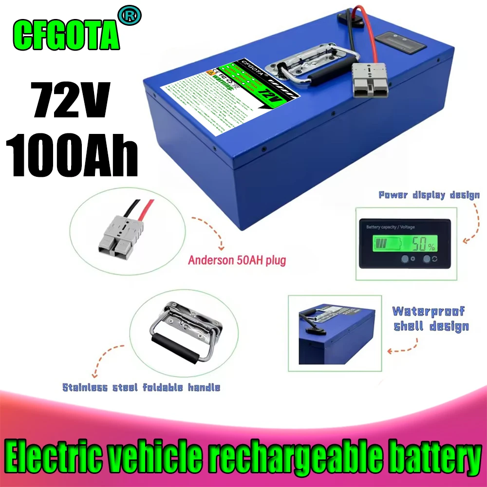 Fast shipping air transportation, 72V20AH-100AH18650 lithium battery, built-in BMS40AH, suitable for all motors below 500W-3000W
Fast shipping air transportation, 72V20AH-100AH18650 lithium battery, built-in BMS40AH, suitable for all motors below 500W-3000W