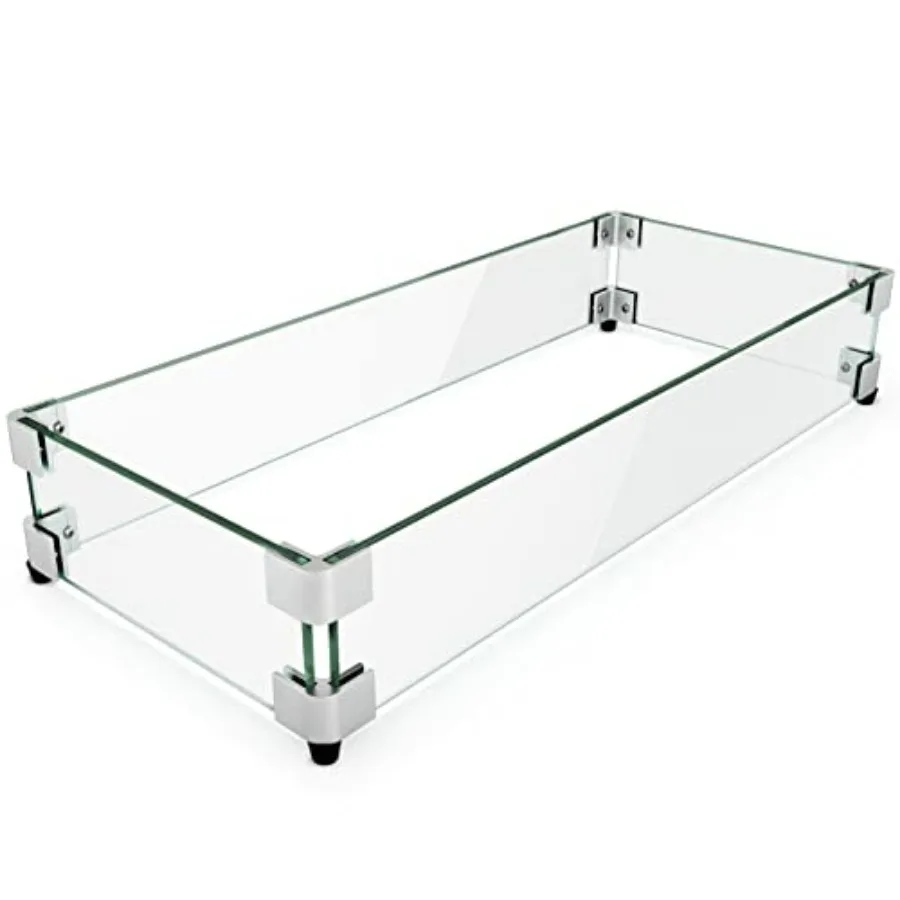 Inch Glass Wind Guard for Rectangular Fire Pit Table Thick and Sturdy Tempered Glass Panel with Hard Aluminum Corner Bracket an
Inch Glass Wind Guard for Rectangular Fire Pit Table Thick and Sturdy Tempered Glass Panel with Hard Aluminum Corner Bracket an