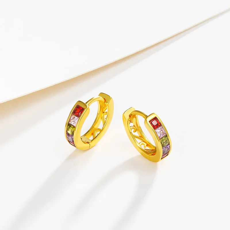 24K Gold Plating Color Zircon Earrings Ear Studs Women Girl Trendy Gilding Charm Flower Earring Nobility Jewelry Classical 2024
24K Gold Plating Color Zircon Earrings Ear Studs Women Girl Trendy Gilding Charm Flower Earring Nobility Jewelry Classical 2024