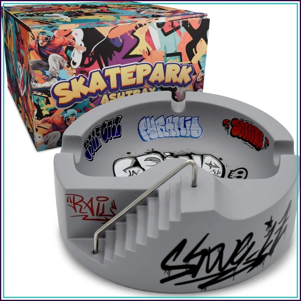 Concrete Skatepark Tray with Silver Rail, Compatible with Mini-Tech Decks, Cool Skater Accessory
Concrete Skatepark Tray with Silver Rail, Compatible with Mini-Tech Decks, Cool Skater Accessory