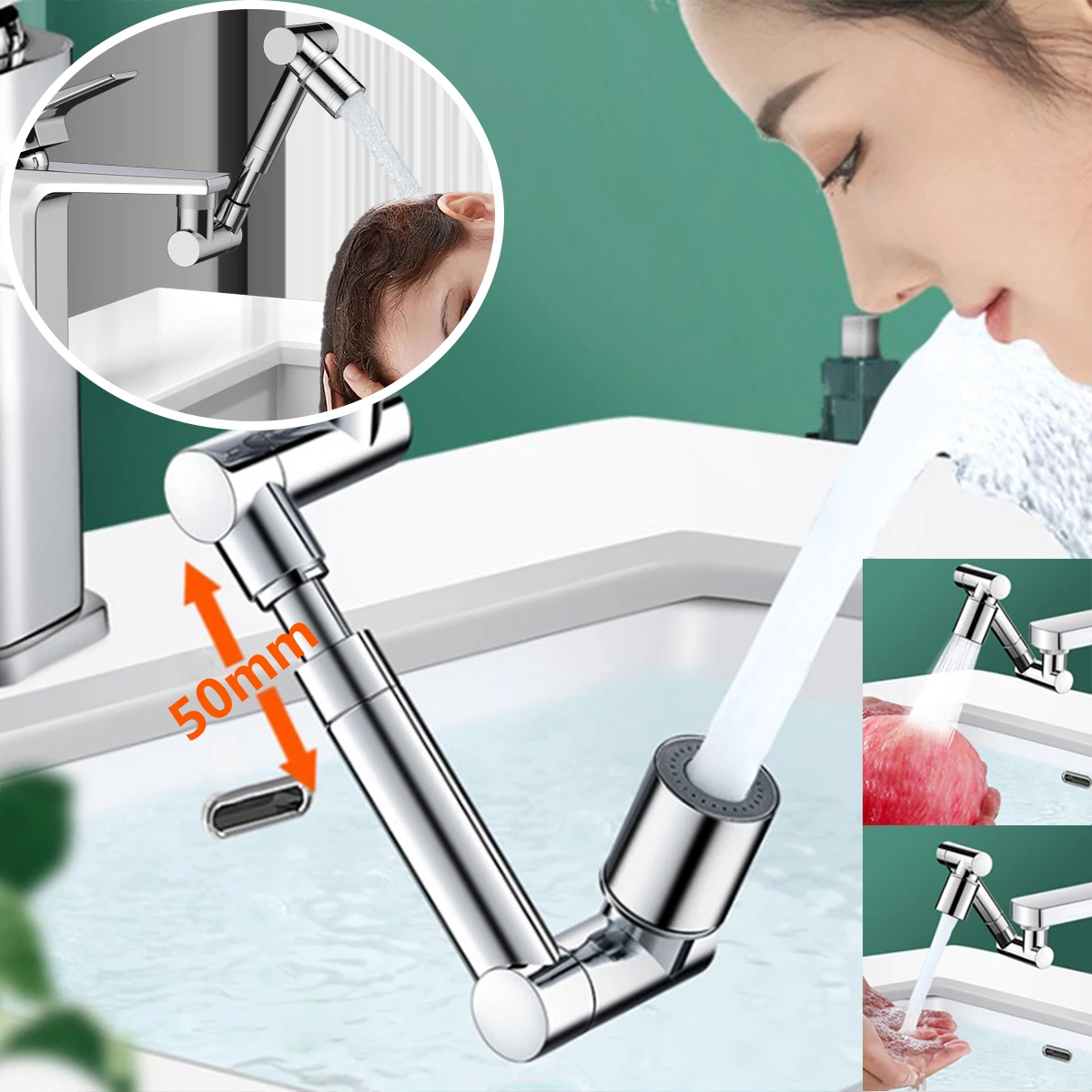 1440 ° Кухонный масштабируемый металлический кран, аэратор, кран для ванной комнаты, брызгозащищенный барботерный кран, фильтр, насадка для экономии воды, удлинитель
1440 ° Кухонный масштабируемый металлический кран, аэратор, кран для ванной комнаты, брызгозащищенный барботерный кран, фильтр, насадка для экономии воды, удлинитель