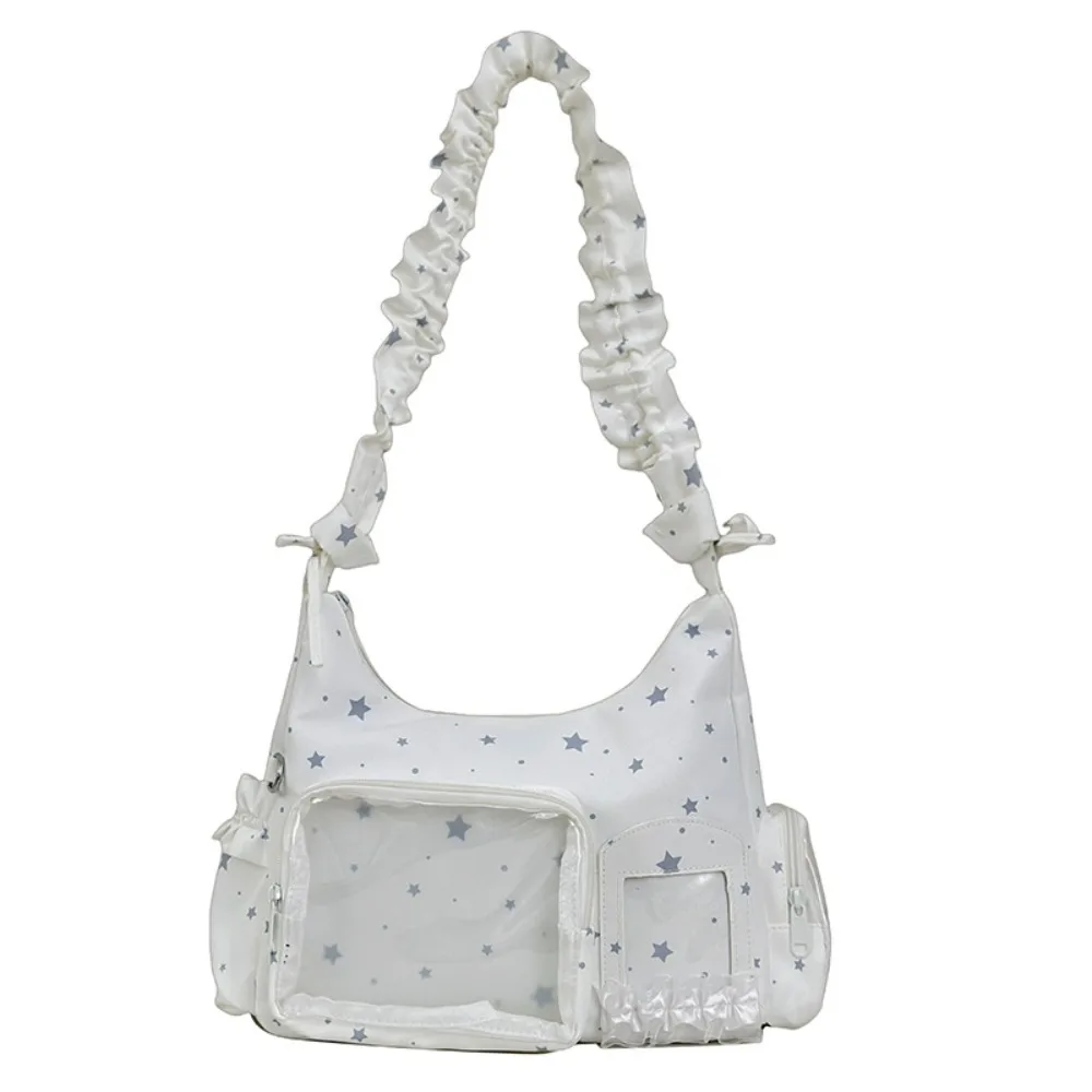 Storage Bag Lace Decoration Bow Ita Bag Solid Color PVC Transparent Shoulder Bag Y2K Ulzzang Badge Display Bag Girl
Storage Bag Lace Decoration Bow Ita Bag Solid Color PVC Transparent Shoulder Bag Y2K Ulzzang Badge Display Bag Girl