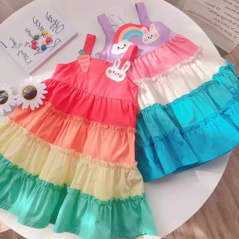 One Piece Dropshipping Spot Goods2024Girl's Rainbow Cake Dress Sling Large Skirt Gradient Cartoon Skirt2288
One Piece Dropshipping Spot Goods2024Girl's Rainbow Cake Dress Sling Large Skirt Gradient Cartoon Skirt2288