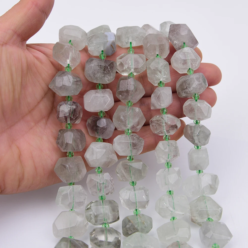 APDGG Big Natural Green Quartz Faceted Irregular Nugget Shape Loose Pendant Beads 16'' Strand Jewelry Making DIY
APDGG Big Natural Green Quartz Faceted Irregular Nugget Shape Loose Pendant Beads 16'' Strand Jewelry Making DIY