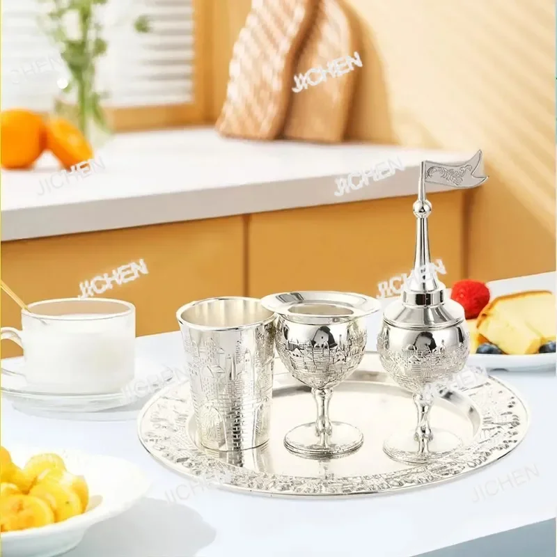 ZQT 4-piece Set Vintage Style Wine Set Creative Wine Goblet Tray Festival Party Wine Utensils Art Barware Home Decor Exquisite G
ZQT 4-piece Set Vintage Style Wine Set Creative Wine Goblet Tray Festival Party Wine Utensils Art Barware Home Decor Exquisite G