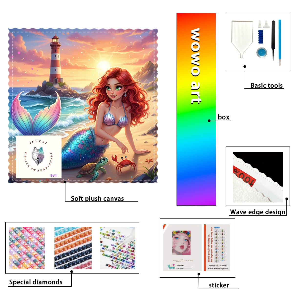 【Betti_ Diamond Art】Mermaid Girl Crystal AB Rhinestone FD Rhinestone Perfect Resin Diamond
【Betti_ Diamond Art】Mermaid Girl Crystal AB Rhinestone FD Rhinestone Perfect Resin Diamond