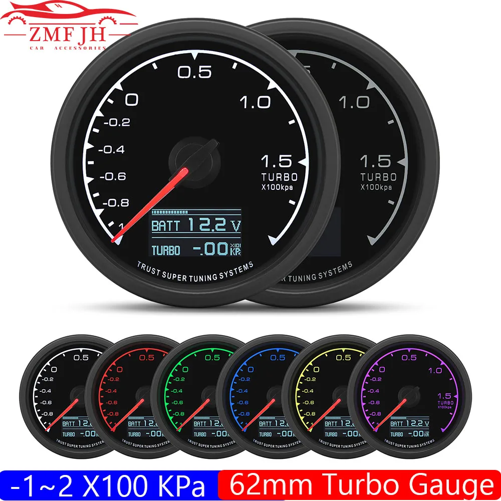Digital 62mm Turbo Boost Gauge with Sensor 7 Color LED -1~2X100Kpa Turbo Meter Holder Bracket for Gasoline Racing Car 12V custom
Digital 62mm Turbo Boost Gauge with Sensor 7 Color LED -1~2X100Kpa Turbo Meter Holder Bracket for Gasoline Racing Car 12V custom