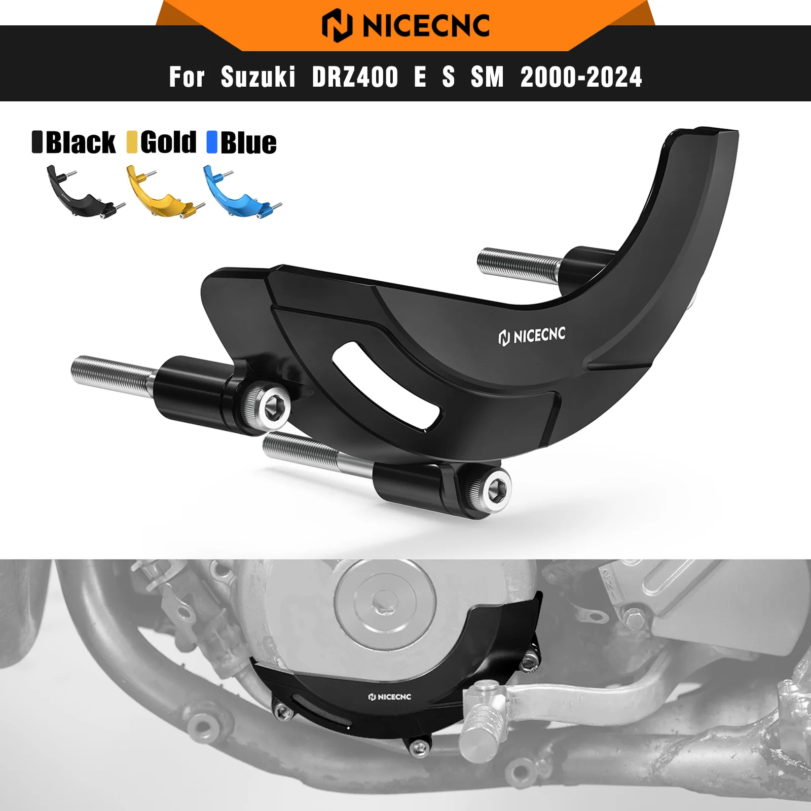 NICECNC For Suzuki DRZ400S DRZ 400 S 2000-2024 DRZ400SM DRZ 400 SM 2005-2024 Motorcycle Engine Clutch Guard Ignition Cover
NICECNC For Suzuki DRZ400S DRZ 400 S 2000-2024 DRZ400SM DRZ 400 SM 2005-2024 Motorcycle Engine Clutch Guard Ignition Cover