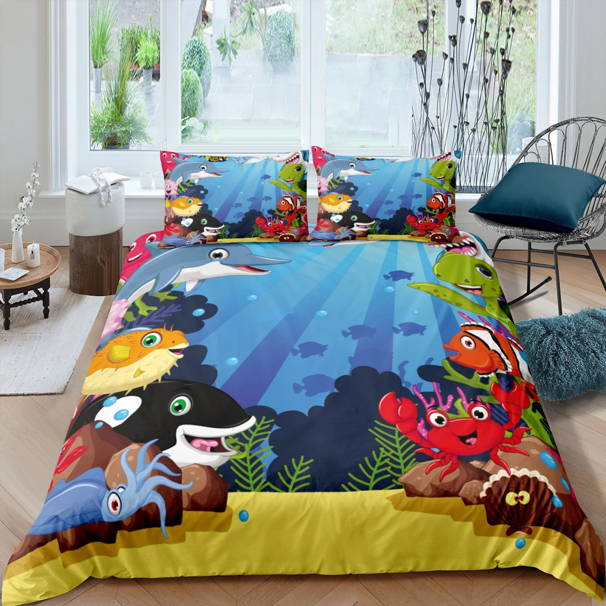 Home Living Luxury 3D Marine Life Print Bedding Set Duvet Cover Pillowcase Kids Bedding Set Queen and King EU/US/AU/UK Size
Home Living Luxury 3D Marine Life Print Bedding Set Duvet Cover Pillowcase Kids Bedding Set Queen and King EU/US/AU/UK Size