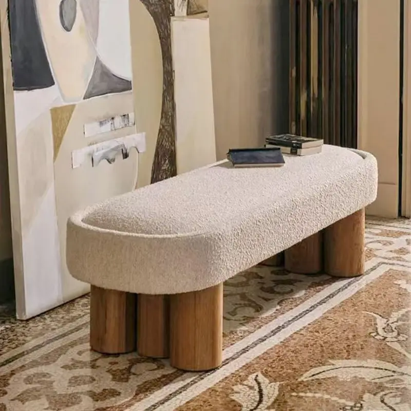 Luxe Velvety Sheepskin Entry Bench Boutique Multi-Purpose Stool for Bedside Foyer Seating Space-Saving Ottoman Designer Footrest
Luxe Velvety Sheepskin Entry Bench Boutique Multi-Purpose Stool for Bedside Foyer Seating Space-Saving Ottoman Designer Footrest