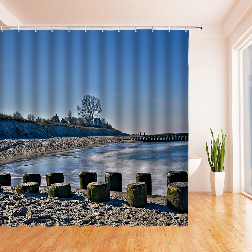 Beach Channel Sea View bathroom Shower Curtain Natural Scenery Fabric Home Waterproof Decorative Bathroom Curtain
Beach Channel Sea View bathroom Shower Curtain Natural Scenery Fabric Home Waterproof Decorative Bathroom Curtain