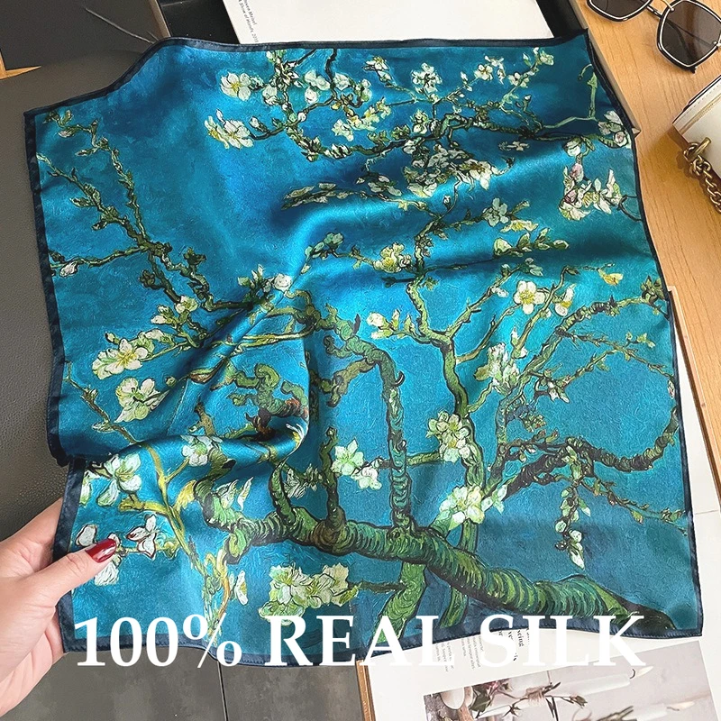 New 100% Natural Real Silk Women Scarf Printed Scarf Bandana Women Square Scarves Hijab Shawl Warp Neckerchief Female Foulard
New 100% Natural Real Silk Women Scarf Printed Scarf Bandana Women Square Scarves Hijab Shawl Warp Neckerchief Female Foulard