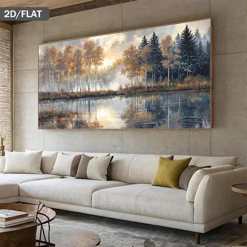 2D Flat Modern Autumnal Reflections on Lake Canvas Print Art - Frameless Abstract Canvas Art Painting for Living Room Decortions
2D Flat Modern Autumnal Reflections on Lake Canvas Print Art - Frameless Abstract Canvas Art Painting for Living Room Decortions