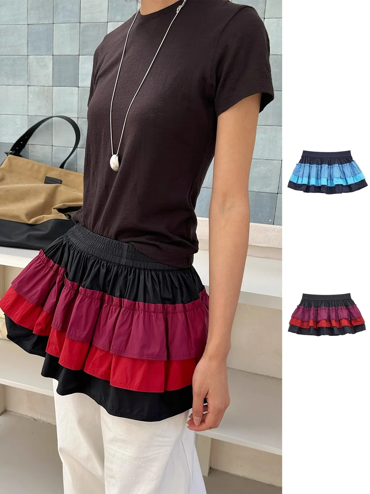 Rainbow Halter Neck Midi Skirt Brand DONGDONGZHOU High Waist Cake Skirt Nylon Fabric Daily Wear Ladies' Skirt
Rainbow Halter Neck Midi Skirt Brand DONGDONGZHOU High Waist Cake Skirt Nylon Fabric Daily Wear Ladies' Skirt