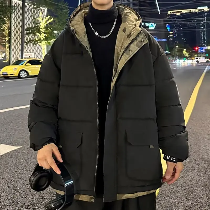 Осень-зима Thiened, большой размер, мужская пуховая хлопковая куртка с высоким воротником, модная рабочая одежда, хлопковое пальто, подходит для подростков
Осень-зима Thiened, большой размер, мужская пуховая хлопковая куртка с высоким воротником, модная рабочая одежда, хлопковое пальто, подходит для подростков