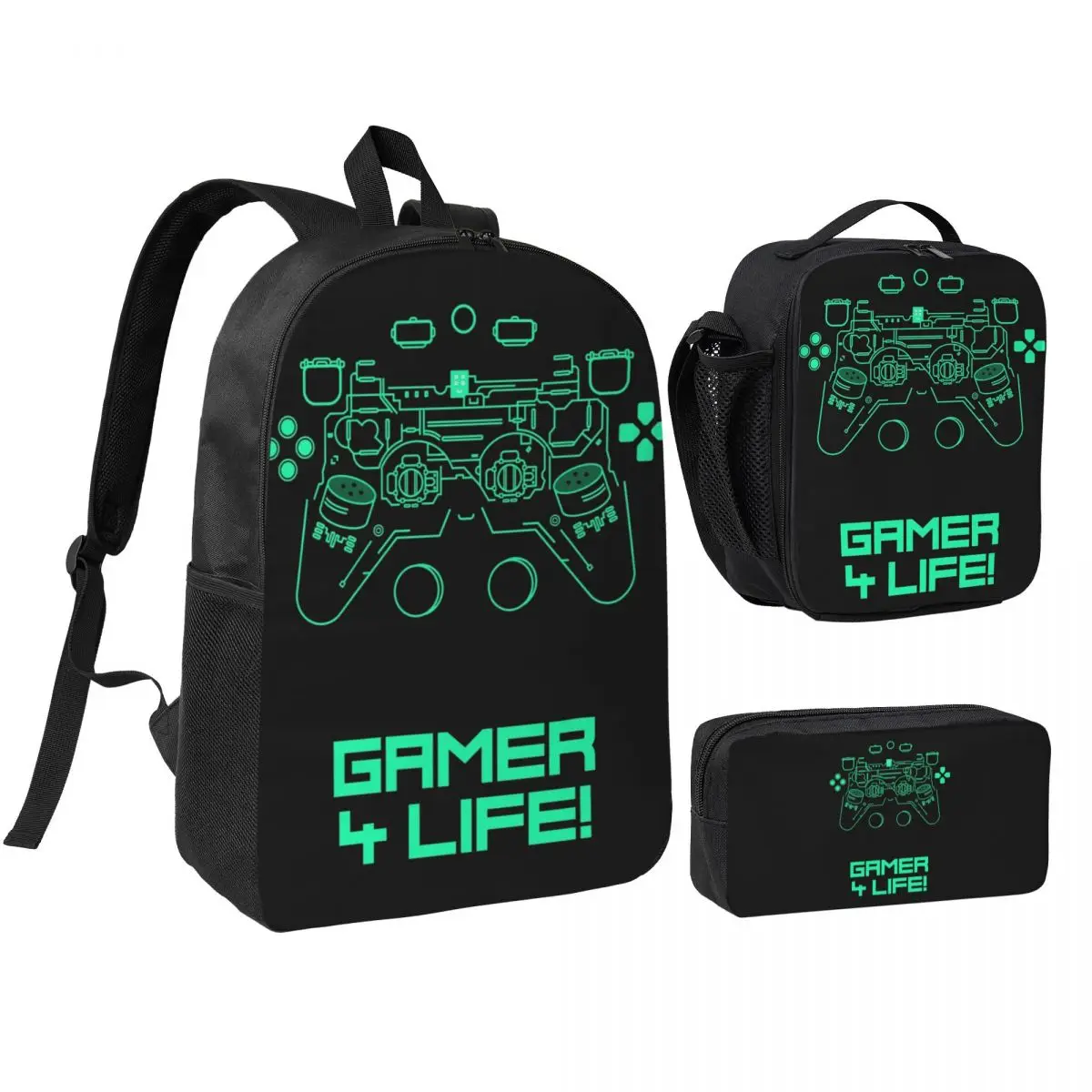 Gamer 4 Life Gamepad Backpack Student BookBag School Bag Shoulder Bags 3ps Insulated Lunch Bag Pencil Case
Gamer 4 Life Gamepad Backpack Student BookBag School Bag Shoulder Bags 3ps Insulated Lunch Bag Pencil Case