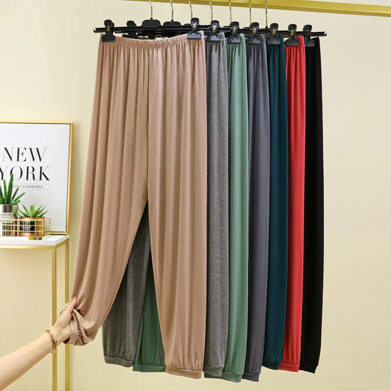 High Waist Modal Casual Pants Women's Summer Thin Sleepwear Home Pants Color Sports Slim Fit Long Trousers plus Size
High Waist Modal Casual Pants Women's Summer Thin Sleepwear Home Pants Color Sports Slim Fit Long Trousers plus Size