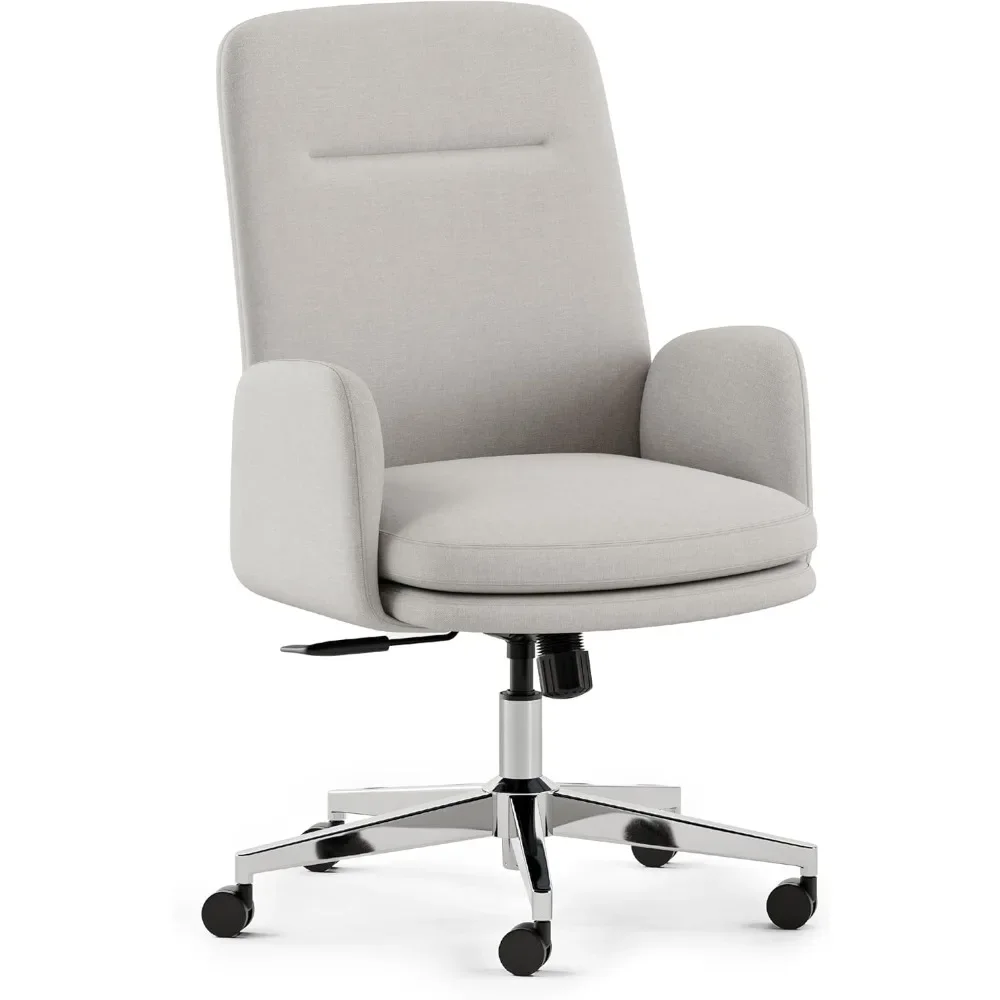 Softside Mid Century Modern Office Chair, Fabric - Removable Arms & High Back Design
Softside Mid Century Modern Office Chair, Fabric - Removable Arms & High Back Design