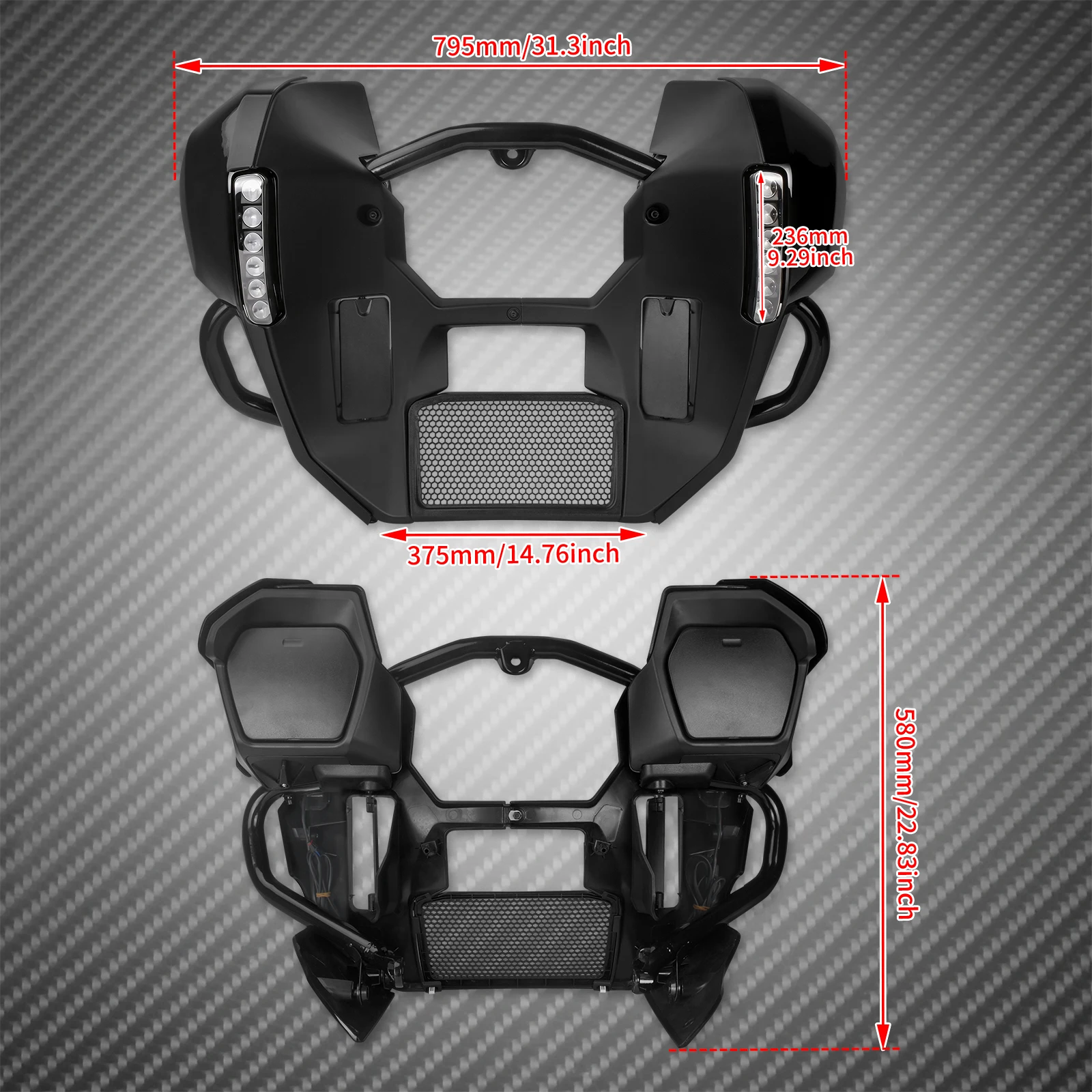 Motorcycle Fairing Lowers Kit Engine Spoiler Guard Frame Bracke Kit For Harley Touring 2023-Later Road Street Glide FLHX FLTRX
Motorcycle Fairing Lowers Kit Engine Spoiler Guard Frame Bracke Kit For Harley Touring 2023-Later Road Street Glide FLHX FLTRX