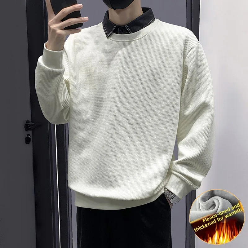 Men's Fleece Lined Thickened Shirt Collar Sweatshirt Autumn Winter Warm Base Layer Shirt Casual Style Fashionable Trend
Men's Fleece Lined Thickened Shirt Collar Sweatshirt Autumn Winter Warm Base Layer Shirt Casual Style Fashionable Trend
