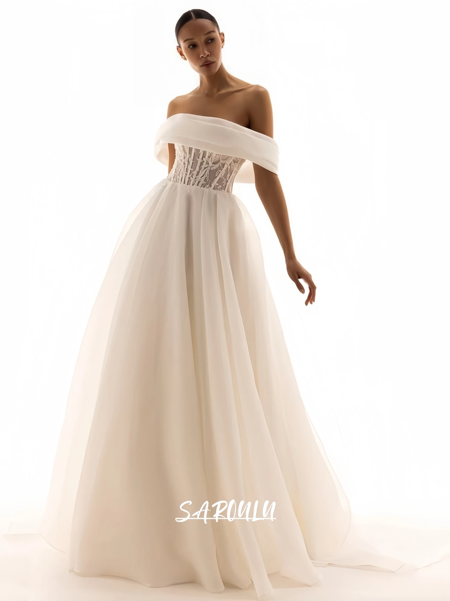 High End Chic Wedding Dress with Corset, Off-the-Shoulder A Line Long Bridal Gown, Customized Bride Dress Plus Size
High End Chic Wedding Dress with Corset, Off-the-Shoulder A Line Long Bridal Gown, Customized Bride Dress Plus Size