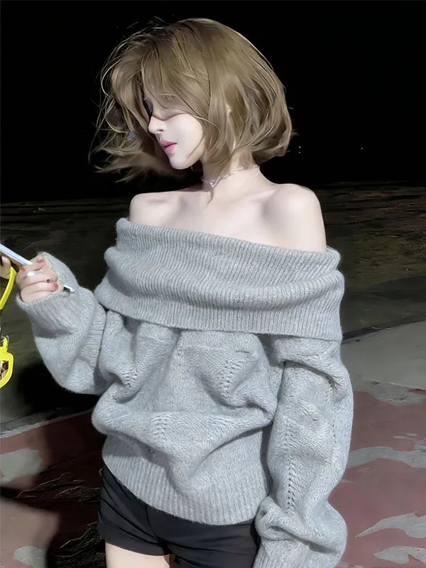 Loose Knitted Long Sve One oulder Women's Sweater Lazy Sle Faion Spring New Arrival Casual Comfortable Fem Top
Loose Knitted Long Sve One oulder Women's Sweater Lazy Sle Faion Spring New Arrival Casual Comfortable Fem Top