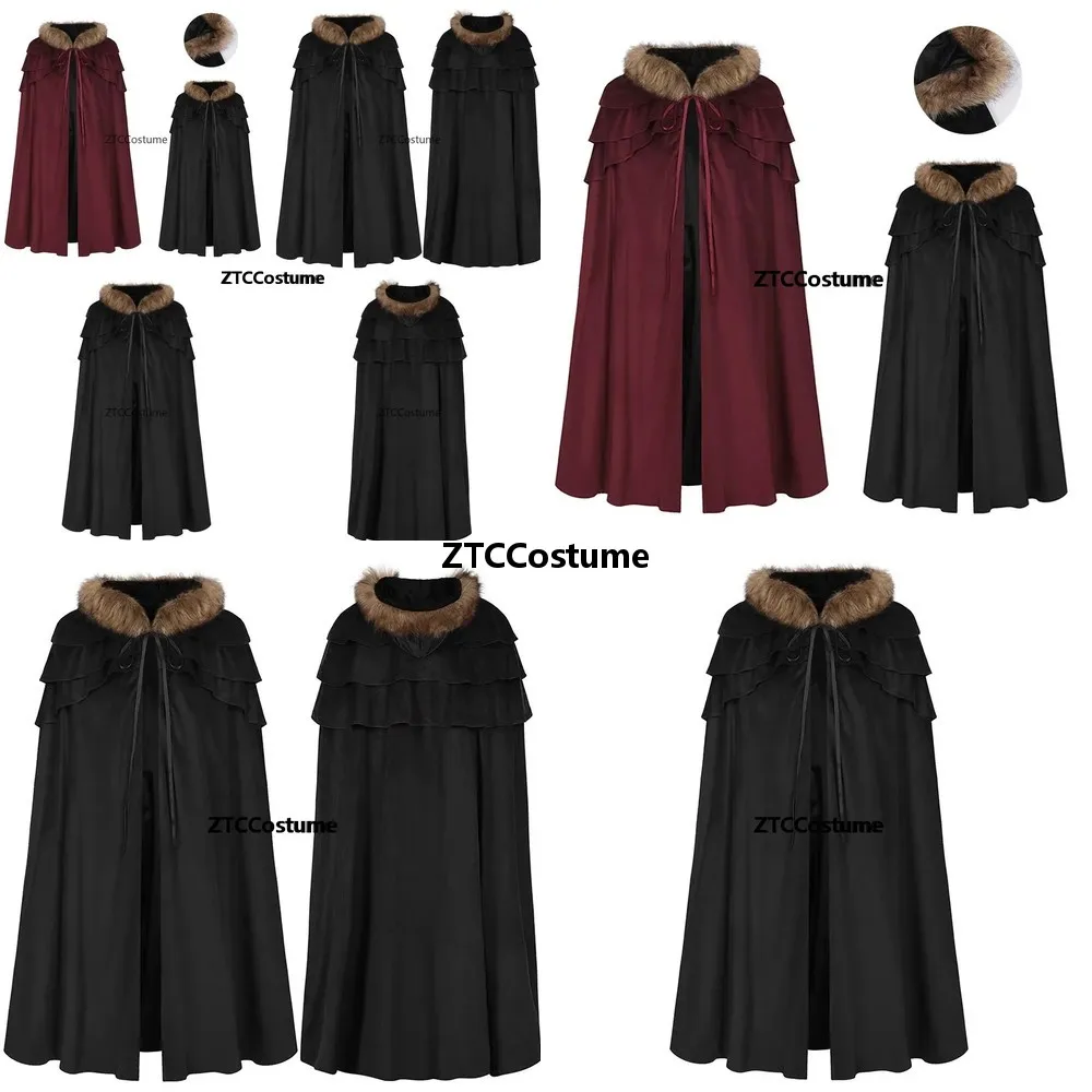 Gothic Cloak with Fur Collar Medieval Viking Cosplay Cape Warm Winter Larp Costume for Women Men Halloween
Gothic Cloak with Fur Collar Medieval Viking Cosplay Cape Warm Winter Larp Costume for Women Men Halloween