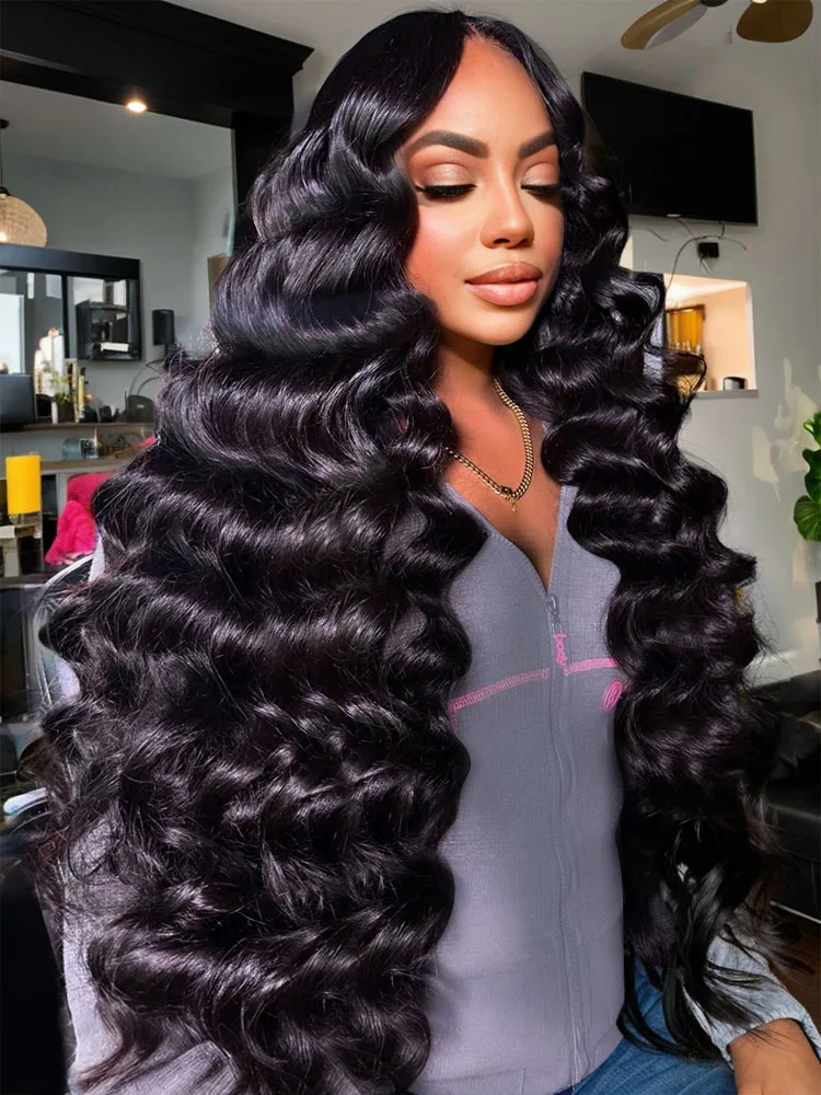 250 Density Human Hair Wigs 13x6 HD Lace Front Wig Loose Wave Curly Wigs Deep Wave 30 40 Inch 13x4 Lace Frontal Wig
250 Density Human Hair Wigs 13x6 HD Lace Front Wig Loose Wave Curly Wigs Deep Wave 30 40 Inch 13x4 Lace Frontal Wig