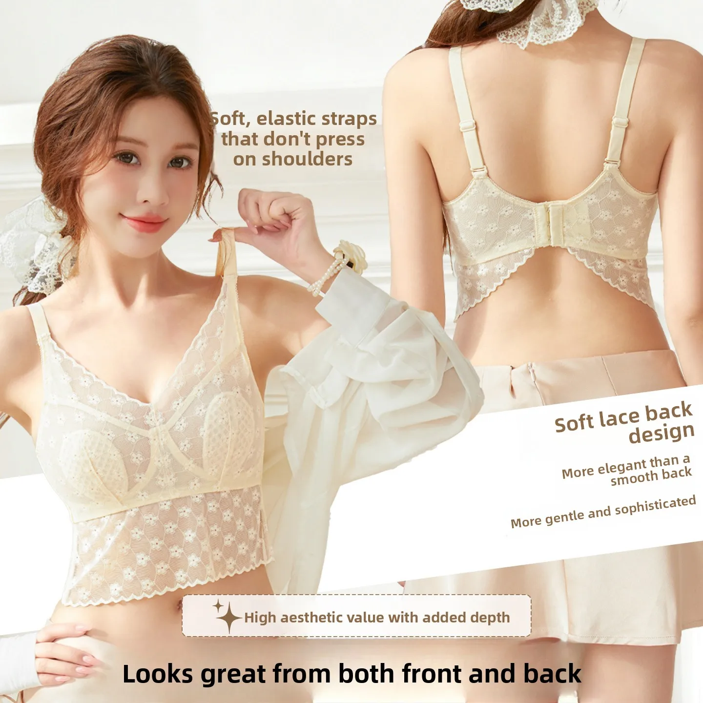 KUCLUT Sexy Lace plus Size Bra Comfortable Underwear for Women with Side Breast Reduction Features Breathable Nylon Back
KUCLUT Sexy Lace plus Size Bra Comfortable Underwear for Women with Side Breast Reduction Features Breathable Nylon Back