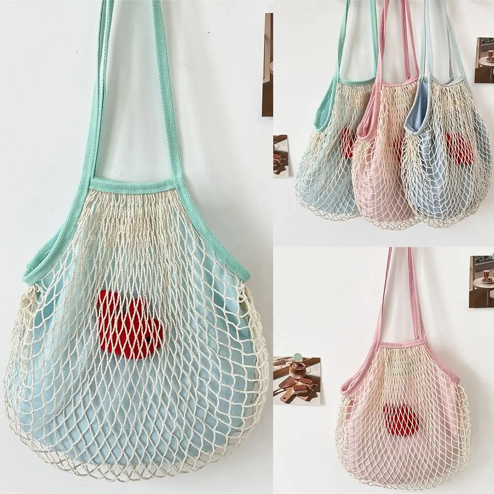 Portable Mesh Shoulder Bag Fresh Color Large Capacity Woven Grocery Bag Shopping Fruit Vegetable Storage Handbag Supermarket
Portable Mesh Shoulder Bag Fresh Color Large Capacity Woven Grocery Bag Shopping Fruit Vegetable Storage Handbag Supermarket