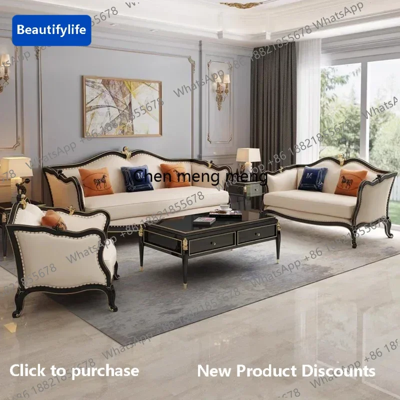 CC Luxury Leather Living Room Sofas American Modern Solid Wood Living Room Sofa Elegant Ergonomic Muebles Postmodern
CC Luxury Leather Living Room Sofas American Modern Solid Wood Living Room Sofa Elegant Ergonomic Muebles Postmodern
