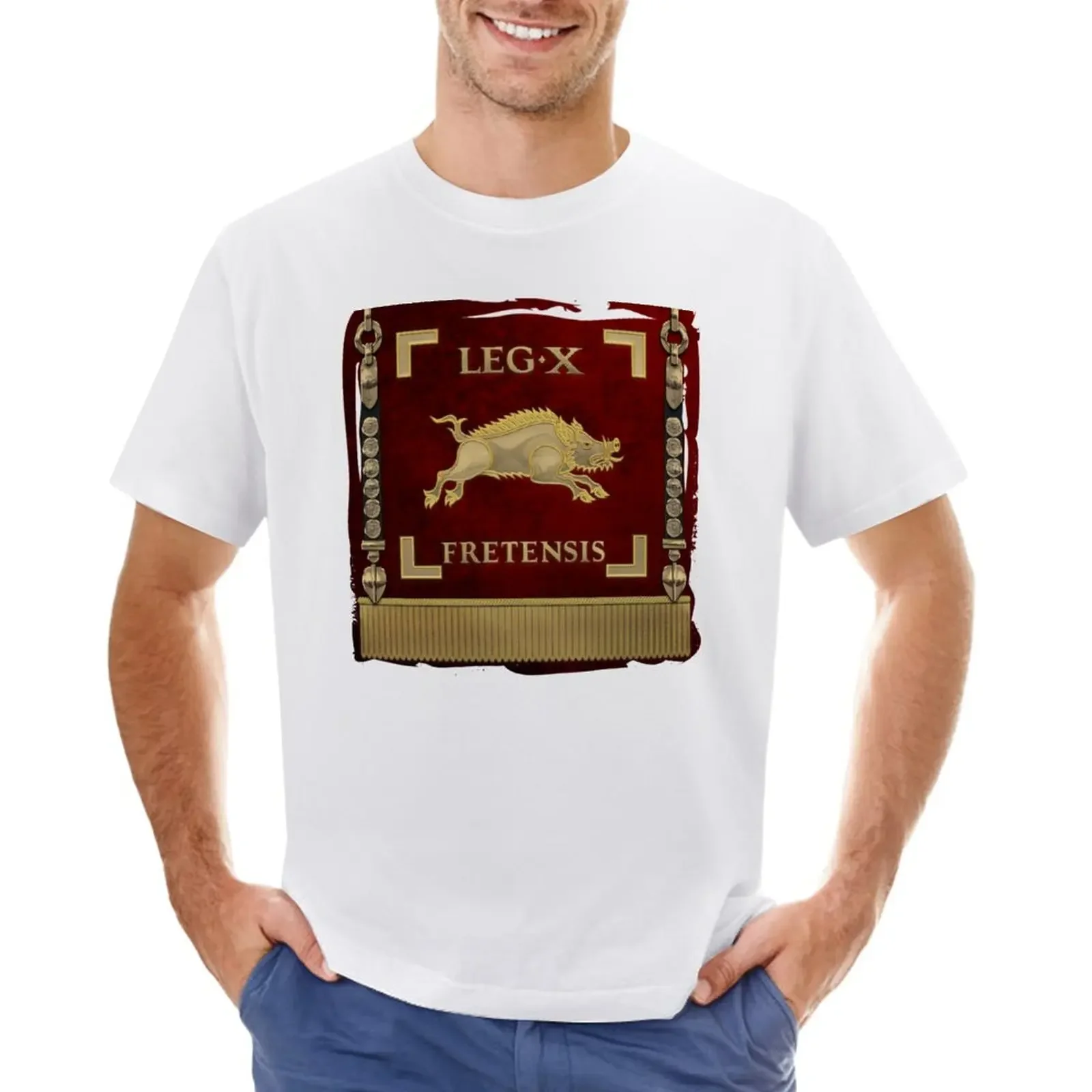 Standard of the 10th Legion of the Strait - Vexillum of Legio X Fretensis T-Shirt plain t shirt for men
Standard of the 10th Legion of the Strait - Vexillum of Legio X Fretensis T-Shirt plain t shirt for men