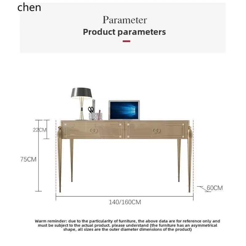 HT Modern simple bedroom computer desk high-end home desk baking paint study integrated desk chair
HT Modern simple bedroom computer desk high-end home desk baking paint study integrated desk chair