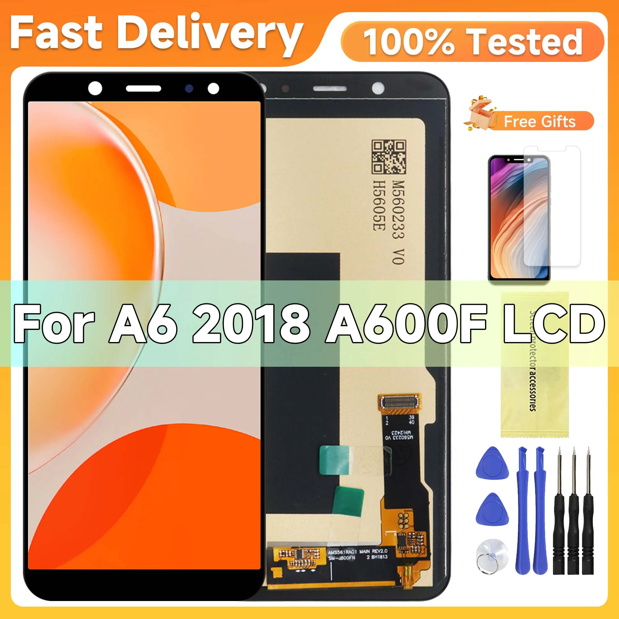 ЖК-дисплей AMOLED 5,6 дюйма для Samsung Galaxy A6 2018 A600, цифровой сенсорный экран в сборе для Samsung A600, сменный экран
ЖК-дисплей AMOLED 5,6 дюйма для Samsung Galaxy A6 2018 A600, цифровой сенсорный экран в сборе для Samsung A600, сменный экран