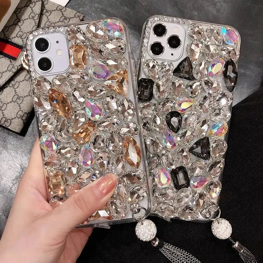 Luxury Bling Diamond Manual Phone Case, Cover with Metallic Tassel Pendant, for Samsung S24 Plus, S21 FE, S22 23Ultra, Note20
Luxury Bling Diamond Manual Phone Case, Cover with Metallic Tassel Pendant, for Samsung S24 Plus, S21 FE, S22 23Ultra, Note20