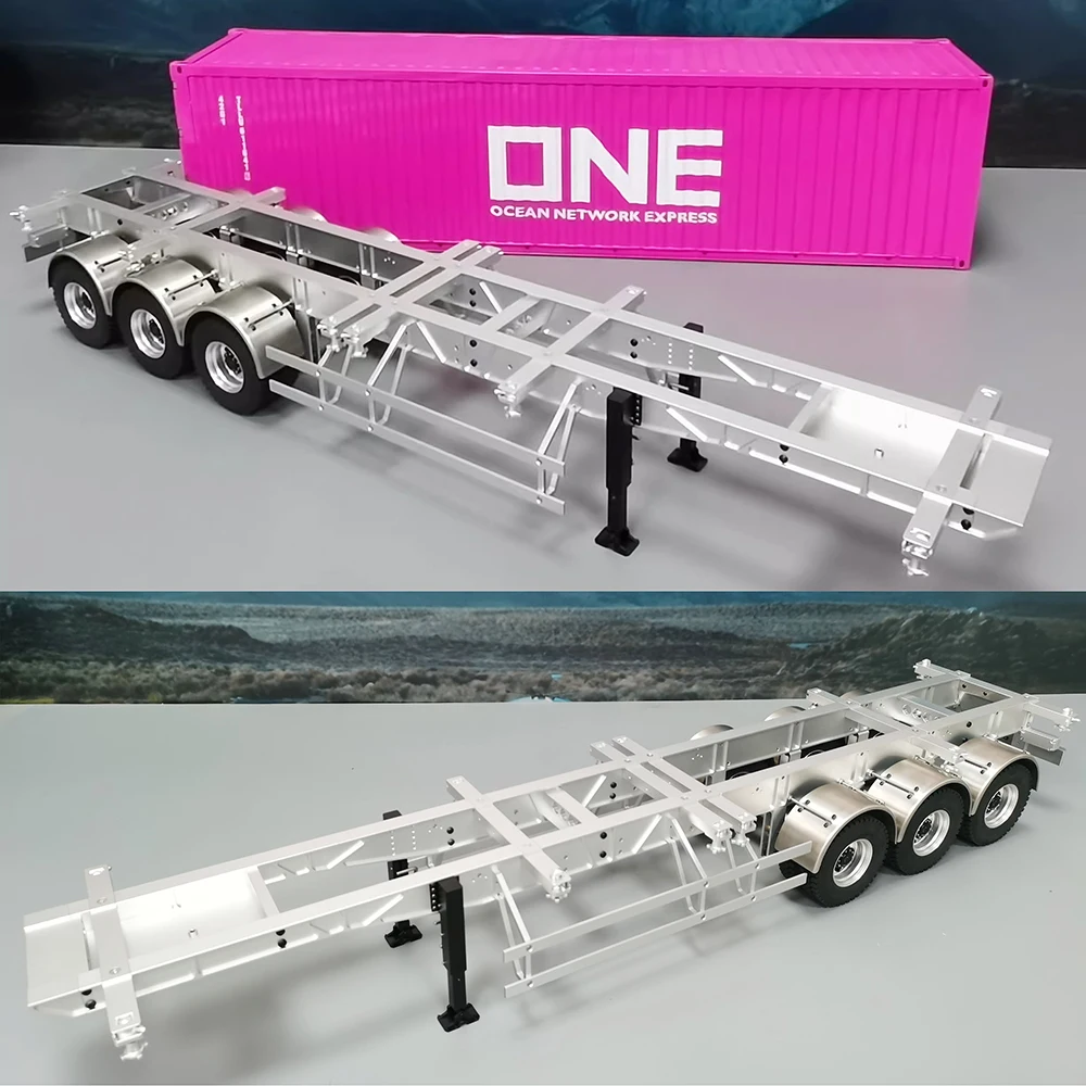 Metal Trailer 40 Feet Container Trailer Suitable for Tamiya 1/14 RC Tractor Model Trailer Container Chassis Frame Toy
Metal Trailer 40 Feet Container Trailer Suitable for Tamiya 1/14 RC Tractor Model Trailer Container Chassis Frame Toy
