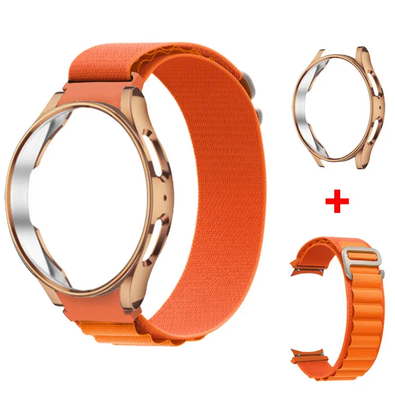 Soft Case+Strap for Samsung Galaxy watch 4 44mm 40mm 4 Classic 46mm 42mm Alpine loop nylon bracelet Galaxy watch 5 Pro 45mm band
Soft Case+Strap for Samsung Galaxy watch 4 44mm 40mm 4 Classic 46mm 42mm Alpine loop nylon bracelet Galaxy watch 5 Pro 45mm band