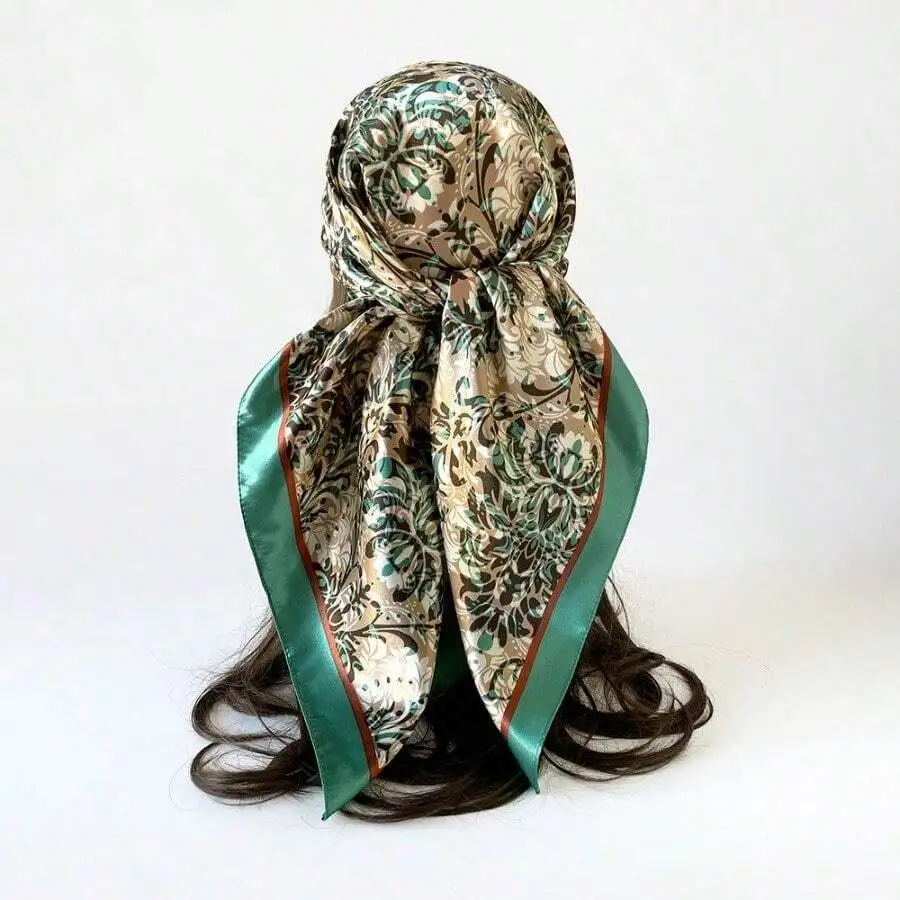90cm Satin Square Scarf Floral Print Silk Headscarf Thin Shawl For Women
90cm Satin Square Scarf Floral Print Silk Headscarf Thin Shawl For Women