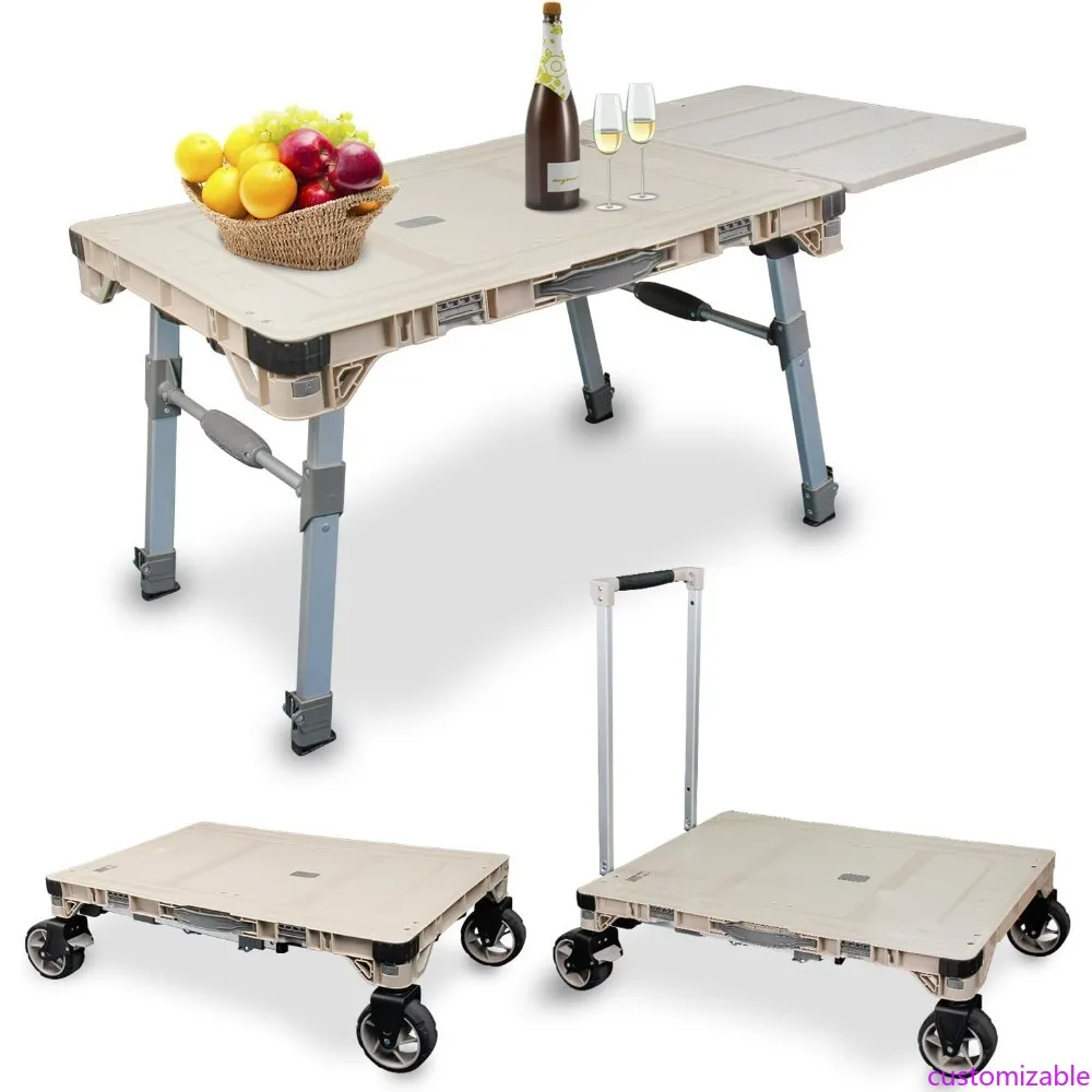 Многофункциональная тележка для кемпинга: портативный стол для пикника, тележка для тележки и грузовик на платформе с поворотными колесами для приключений на открытом воздухе
Многофункциональная тележка для кемпинга: портативный стол для пикника, тележка для тележки и грузовик на платформе с поворотными колесами для приключений на открытом воздухе
