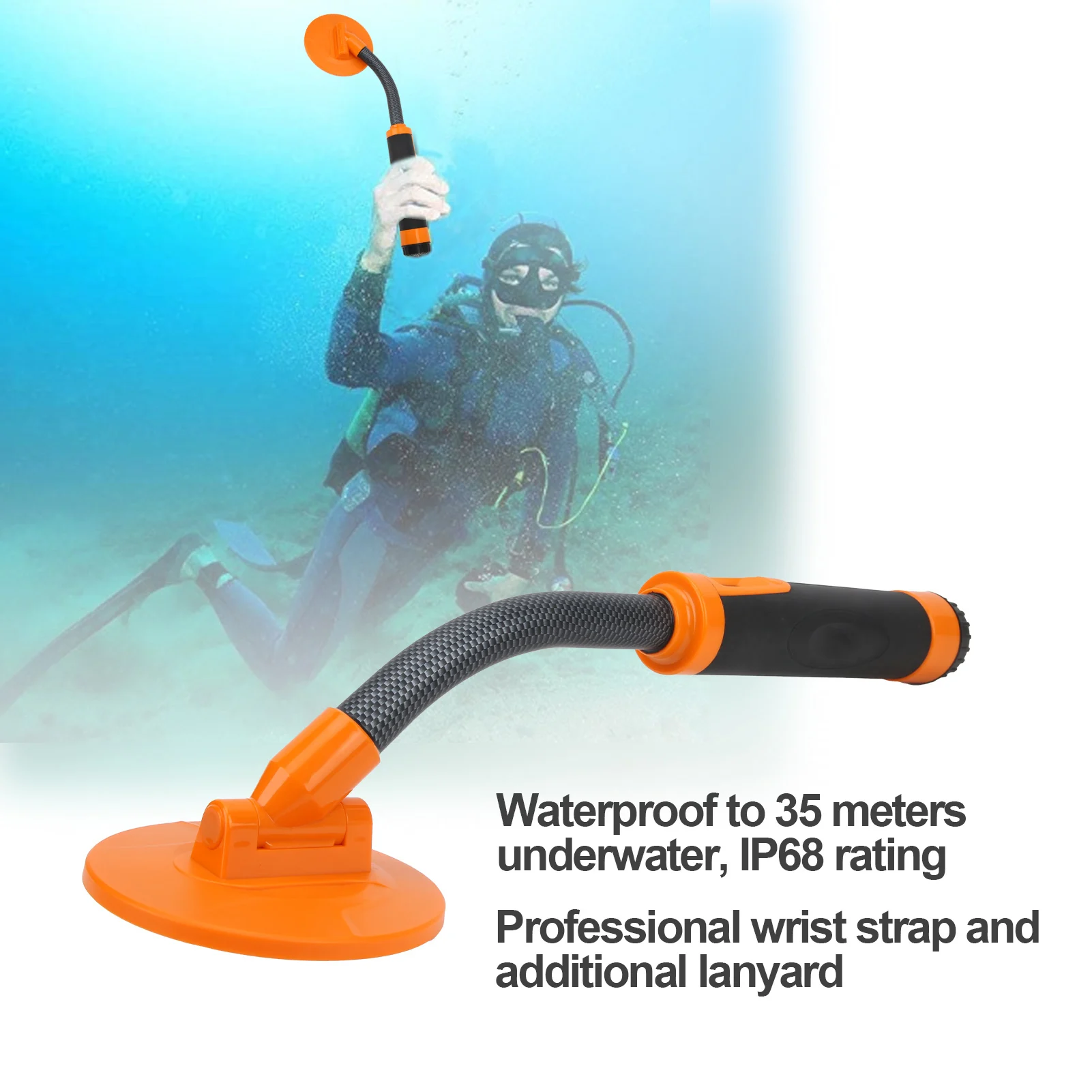 HS‑07 35M Underwater Metal Detector Pinpointer Waterproof Metal Detector for Fish Pond River Orange
HS‑07 35M Underwater Metal Detector Pinpointer Waterproof Metal Detector for Fish Pond River Orange