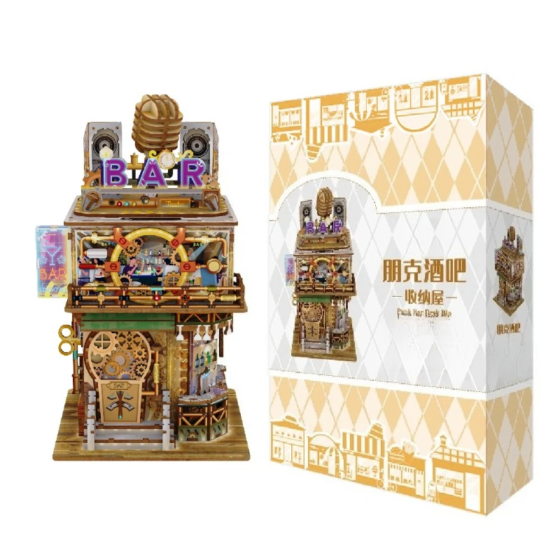 Assembled induction storage house miniature street view desktop three-dimensional ornament gift
Assembled induction storage house miniature street view desktop three-dimensional ornament gift