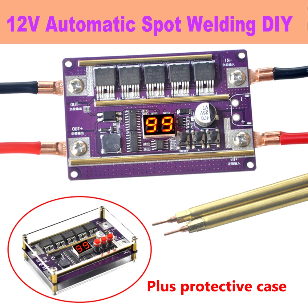 12V 99 Gear Spot Welder Module 5Mos Transistors 2390A Spot Welder Control Board Welding Machine 18650 Battery DIY Soldering Kit
12V 99 Gear Spot Welder Module 5Mos Transistors 2390A Spot Welder Control Board Welding Machine 18650 Battery DIY Soldering Kit