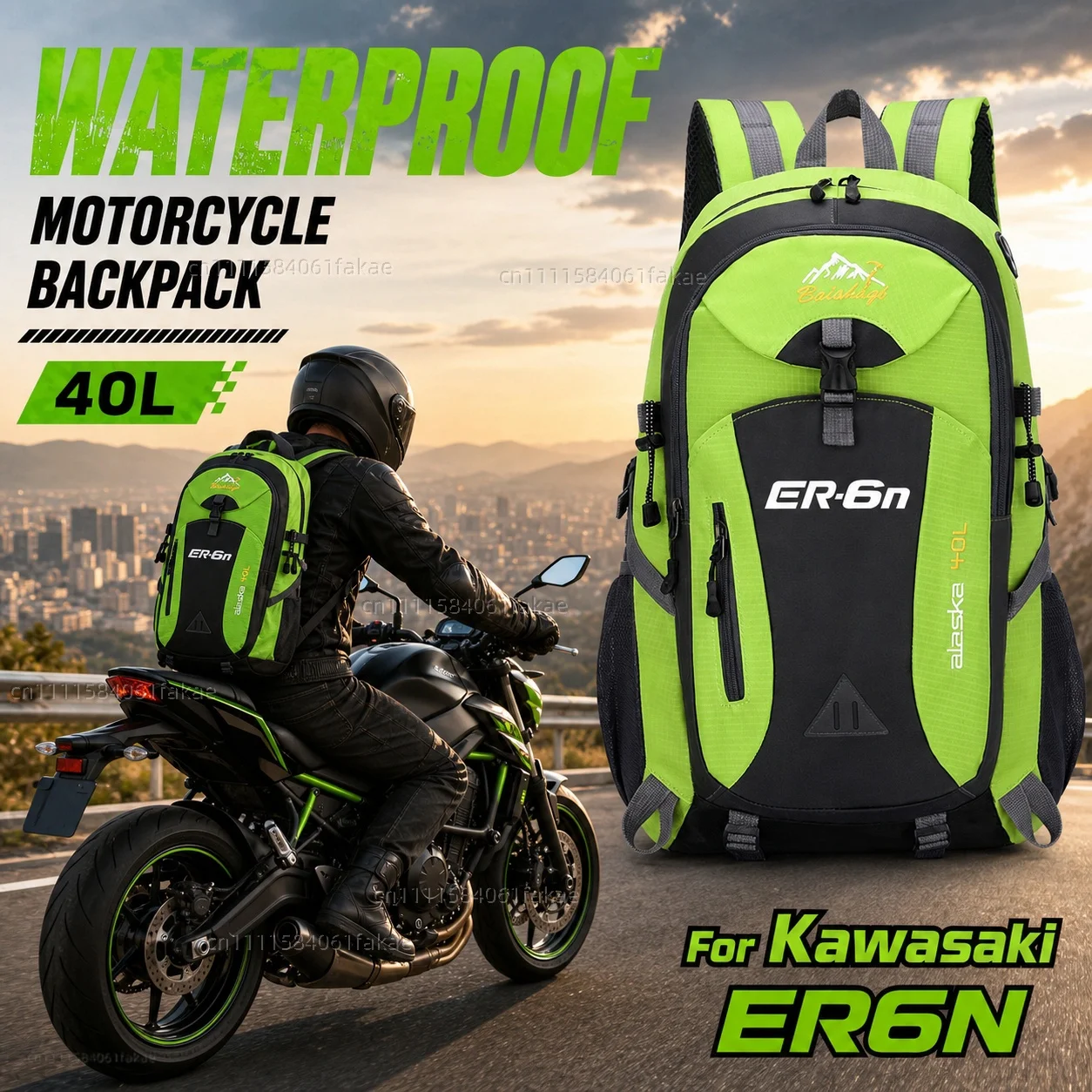 For Kawasaki ER6N ER 6N ER-6N 2006-2016 2013 2014 2015 Motorcycle Backpack 40L Waterproof Travel Backpack Outdoor Hiking
For Kawasaki ER6N ER 6N ER-6N 2006-2016 2013 2014 2015 Motorcycle Backpack 40L Waterproof Travel Backpack Outdoor Hiking