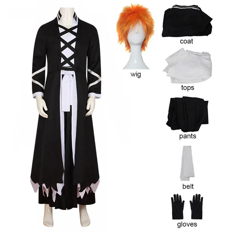 Anime Bleach Kurosaki Ichigo Cosplay Costume Thousand-Year Blood War Wig Black Shinigami Attire Outfit Uniform Halloween Set
Anime Bleach Kurosaki Ichigo Cosplay Costume Thousand-Year Blood War Wig Black Shinigami Attire Outfit Uniform Halloween Set